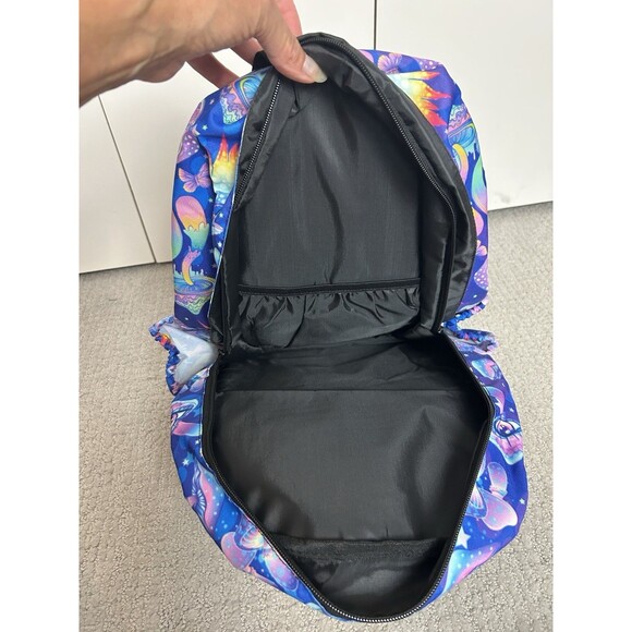 Psychedelic Backpack Bookbag Colorful Fun Mushrooms Trippy Abstract - Picture 4 of 7